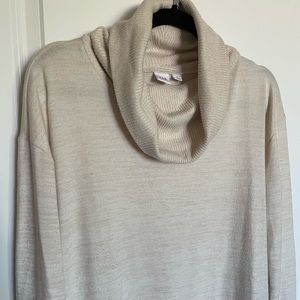 LOFT Cream Cowl Neck Sweater (Size L)